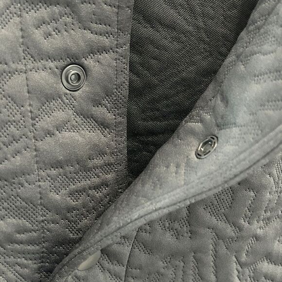 Lululemon Men’s Rare Packable Dark Gray Jacquard Knit Bomber Jacket - M - EUC - Picture 7 of 14